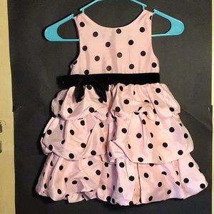 H & M pink dress With black polkadots.